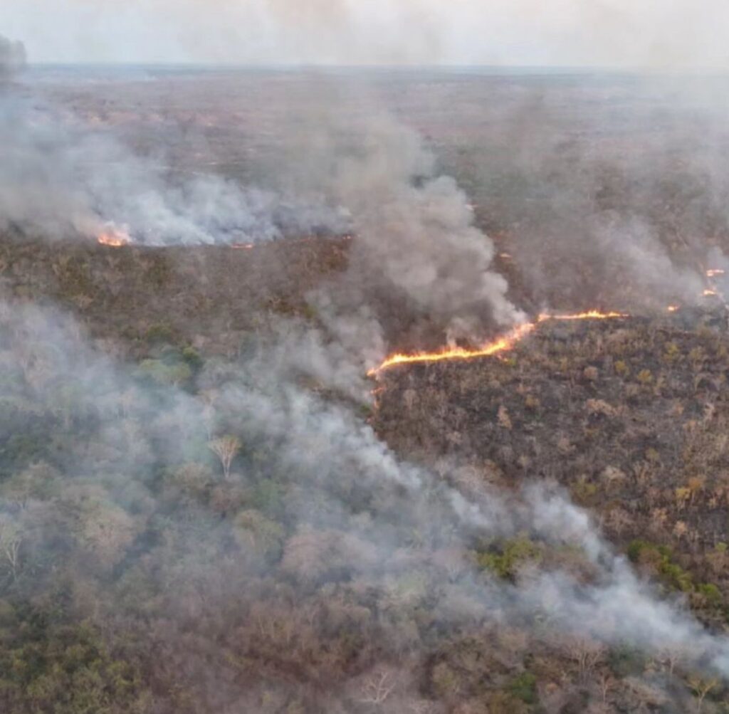 CORPO DE BOMBEIROS CONTROLA  INCÊNDIO EM SAMBAÍBA